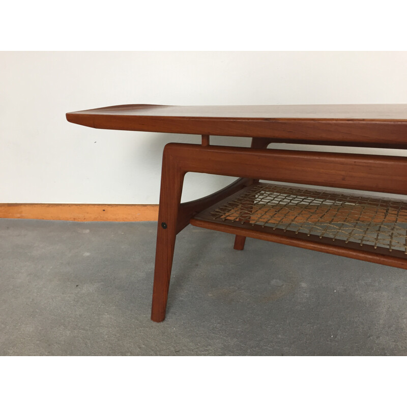 Scandinavian coffee table in teak, HOVMAND OLSEN - 1960s