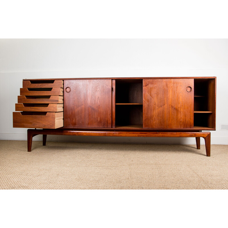 Vintage teak sideboard by Arne Hovmand-Olsen for Mogens Kold, Danish 1960s