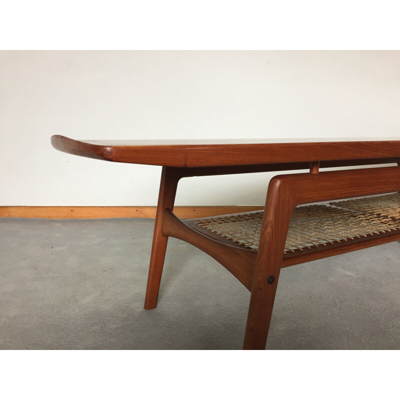 Scandinavian coffee table in teak, HOVMAND OLSEN - 1960s