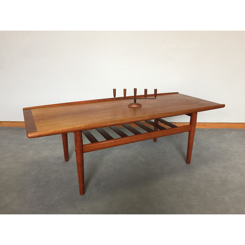 Table basse scandinave en teck, Grete JALK - 1960