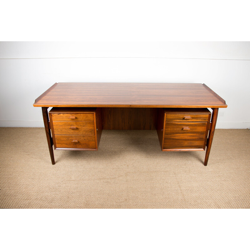 Vintage Rio rosewood executive desk model 206 by Arne Vodder for Sibast, Danish 1960s