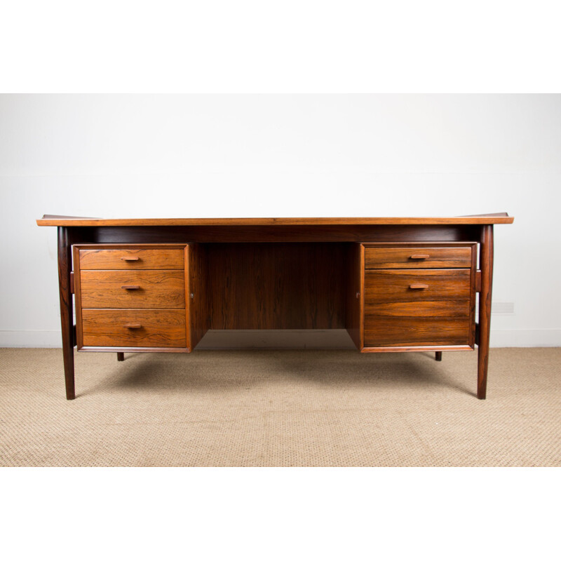 Vintage Rio rosewood executive desk model 206 by Arne Vodder for Sibast, Danish 1960s
