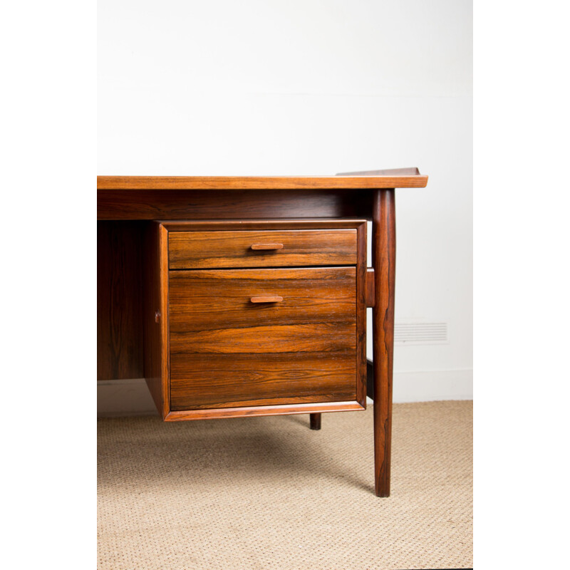 Vintage Rio rosewood executive desk model 206 by Arne Vodder for Sibast, Danish 1960s