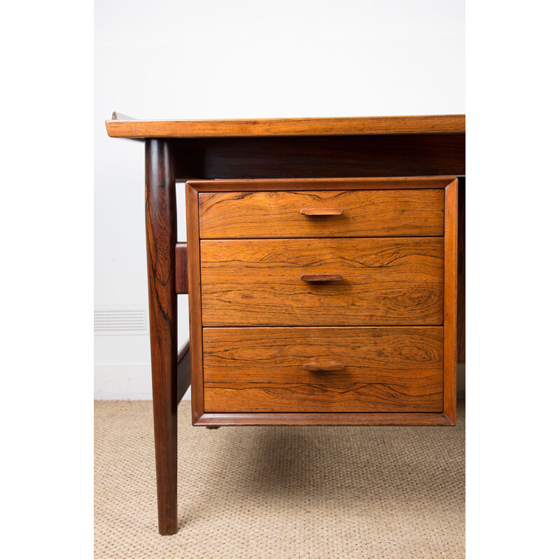 Vintage Rio rosewood executive desk model 206 by Arne Vodder for Sibast, Danish 1960s