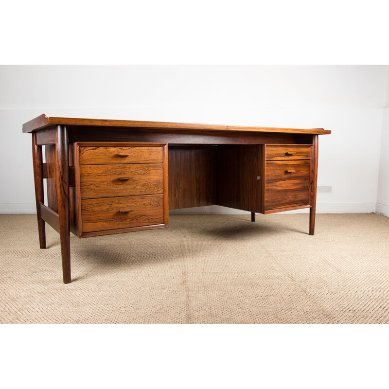 Vintage Rio rosewood executive desk model 206 by Arne Vodder for Sibast, Danish 1960s