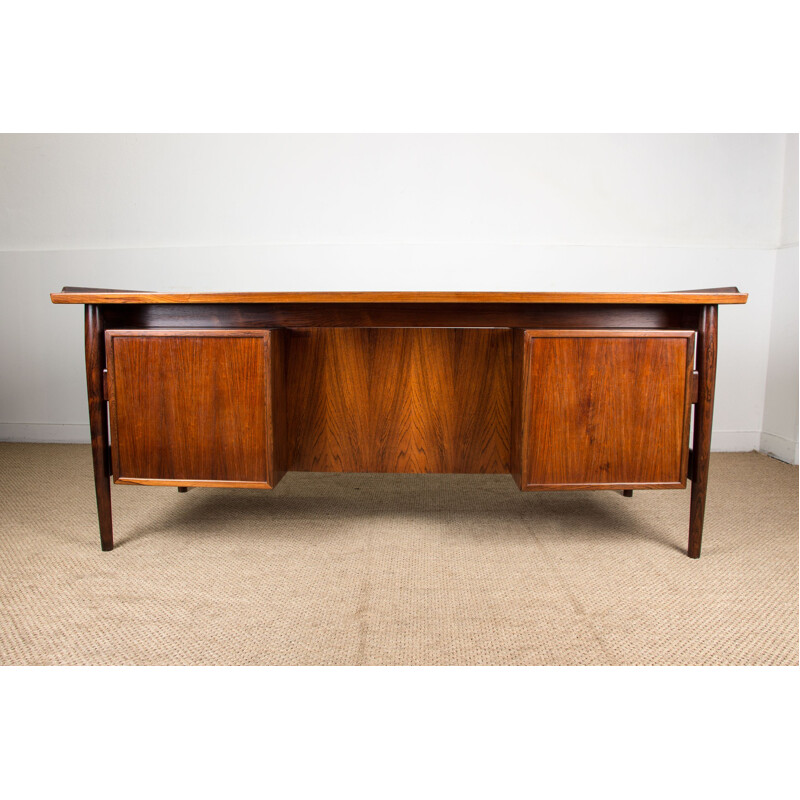 Vintage Rio rosewood executive desk model 206 by Arne Vodder for Sibast, Danish 1960s