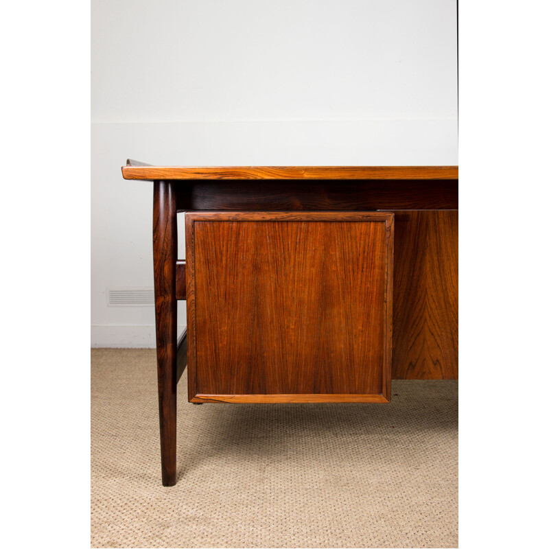 Vintage Rio rosewood executive desk model 206 by Arne Vodder for Sibast, Danish 1960s