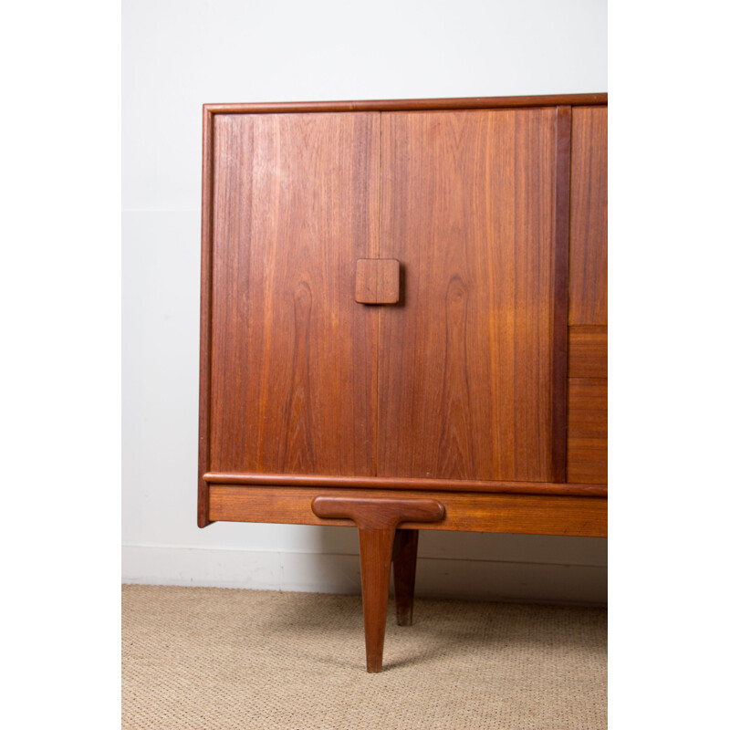 Vintage teak Highboard sideboard by Ejvind A.Johansson for Ivan Gern Mobelfabrik, Danish 1960s