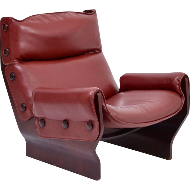 Moderne vintage fauteuil P110 "Canada" van Osvaldo Borsani voor Tecno 1965