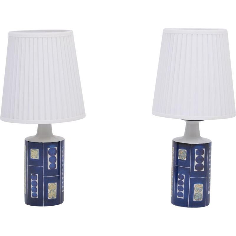 Pair of vintage Royal 9 Tenera Table Lamps by Inge-Lise Kofoed for Fog & Morup 1967s