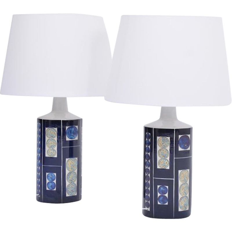 Pair of vintage Royal 7 Tenera table lamps by Ingelise Kofoed for Fog and Morup 1967s