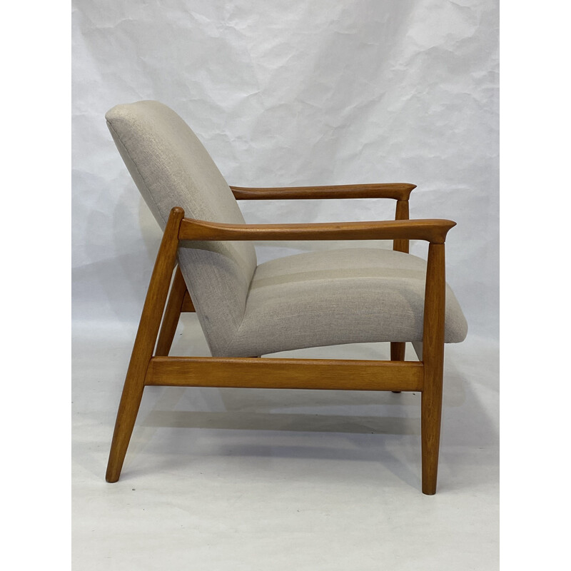 Vintage GFM-142 beechwood armchair by Edmund Homa 1960s