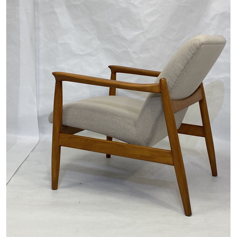 Vintage GFM-142 beechwood armchair by Edmund Homa 1960s