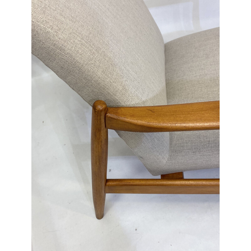 Vintage GFM-142 beechwood armchair by Edmund Homa 1960s