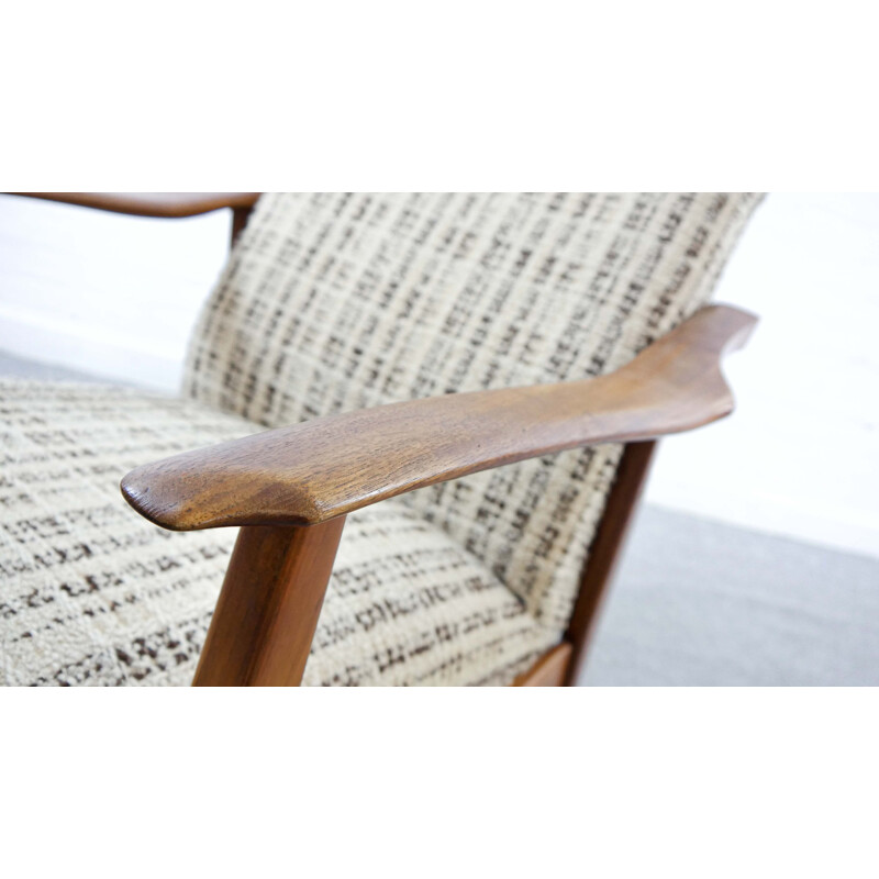 Pair of vintage teak armchairs, 1960