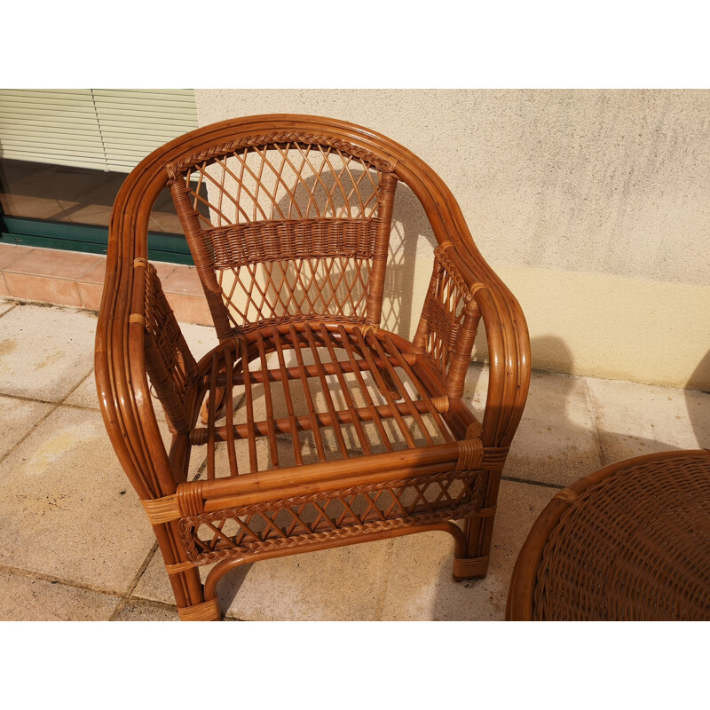 Vintage rattan garden furniture