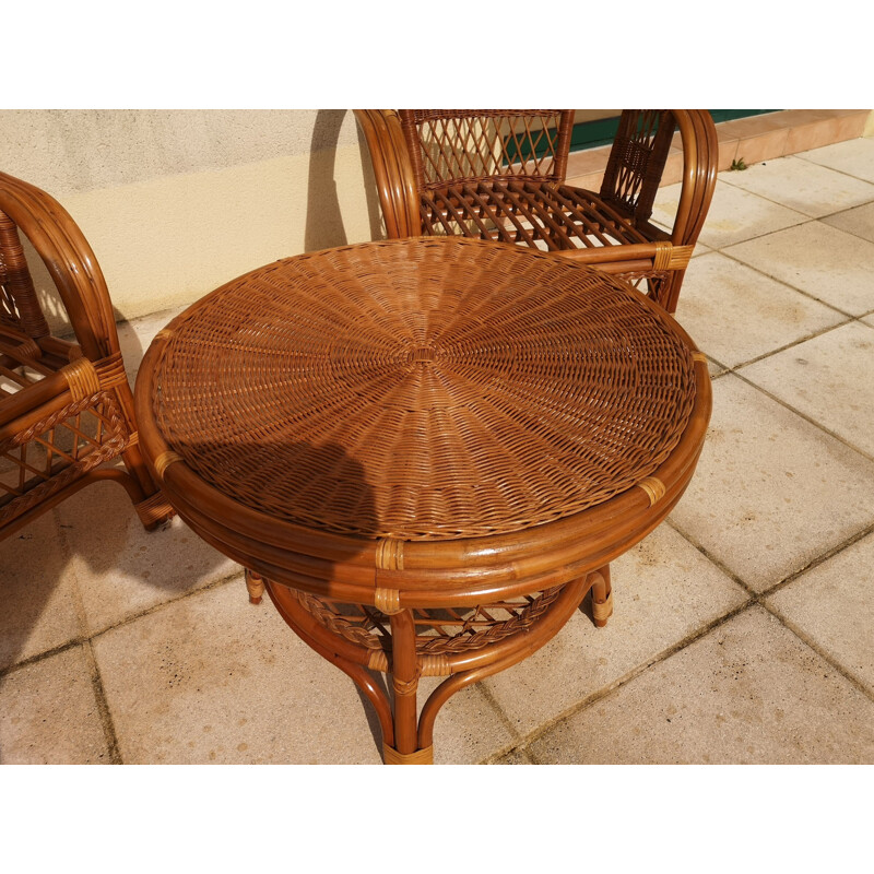 Vintage rattan garden furniture