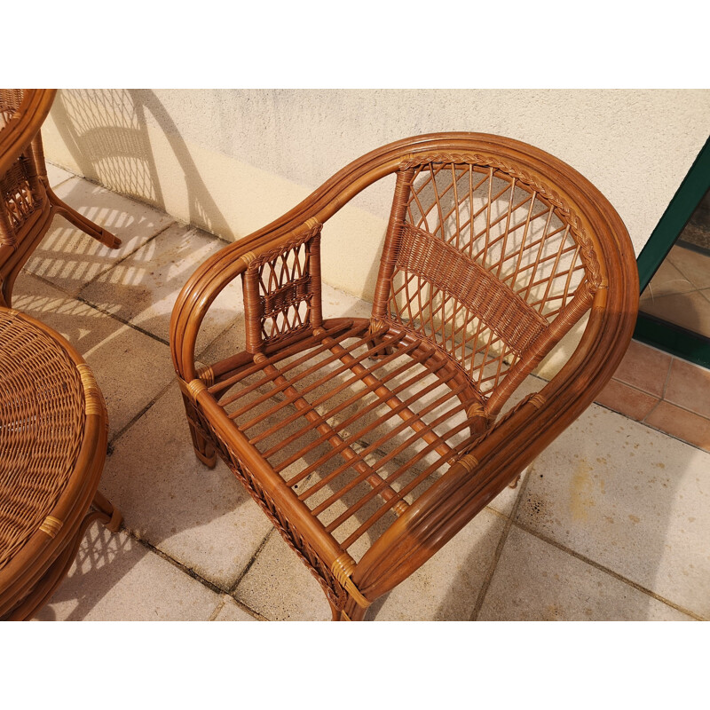 Vintage rattan garden furniture