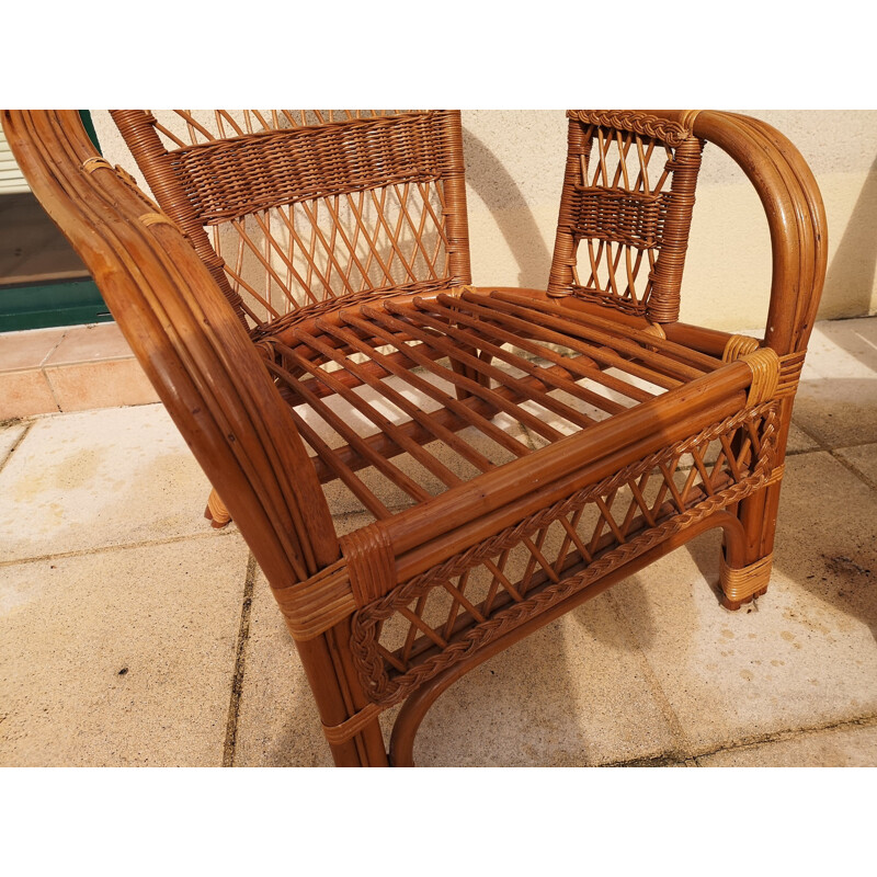 Vintage rattan garden furniture