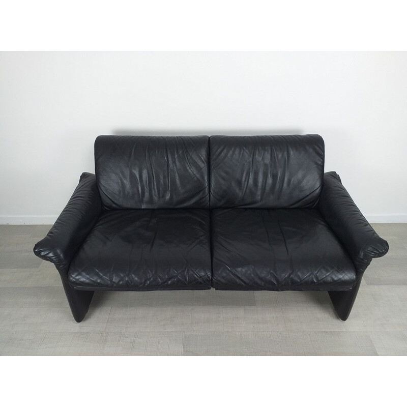 Vintage leather sofa Swann edition, Belgian 1980s