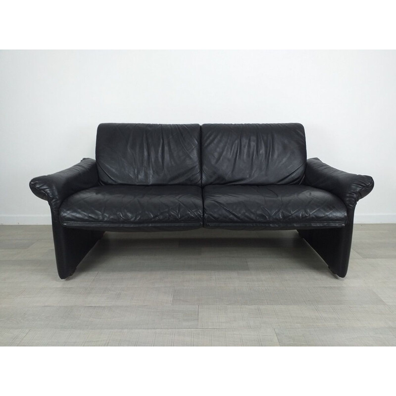 Vintage leather sofa Swann edition, Belgian 1980s