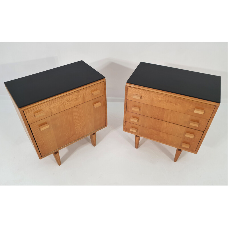 Pair of vintage Nightstands by Frantisek Mezulanik, Scandinavian 1970s