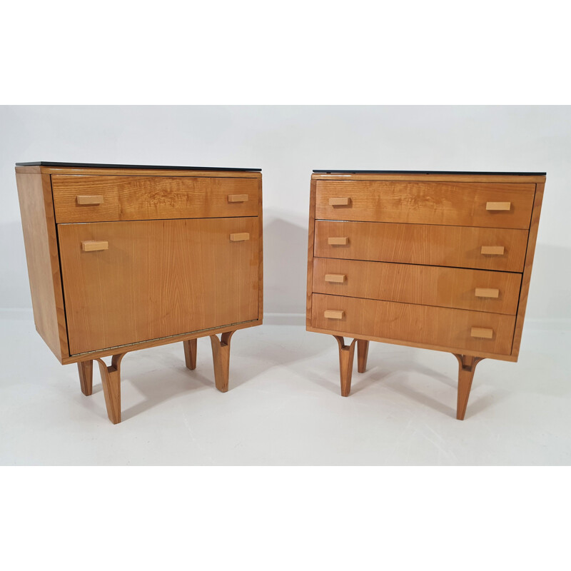 Pair of vintage Nightstands by Frantisek Mezulanik, Scandinavian 1970s