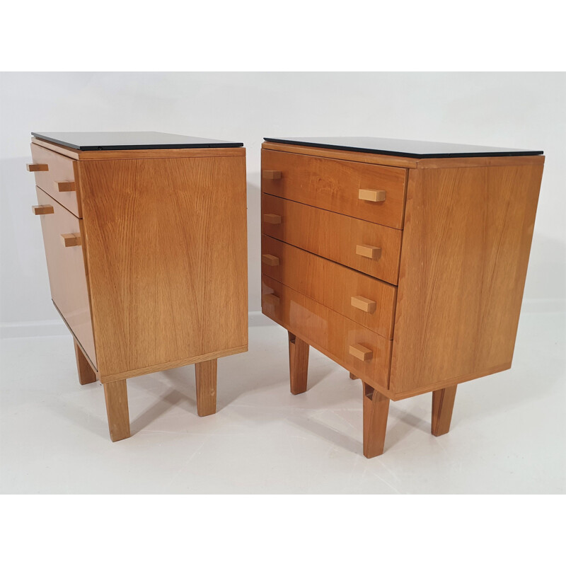 Pair of vintage Nightstands by Frantisek Mezulanik, Scandinavian 1970s