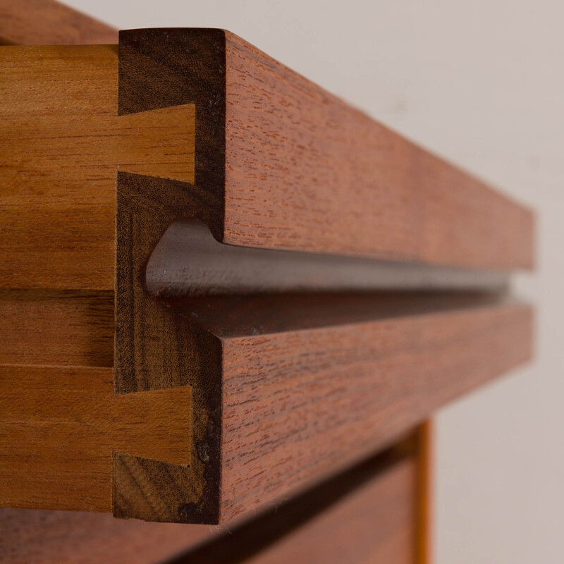 Vintage Poul Cadovius teak Royal wall unit with a desk cabinet and drawers and 9 shelves, Denmark 1960s