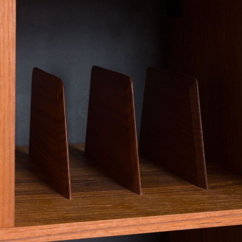 Vintage Poul Cadovius teak Royal wall unit with a desk cabinet and drawers and 9 shelves, Denmark 1960s