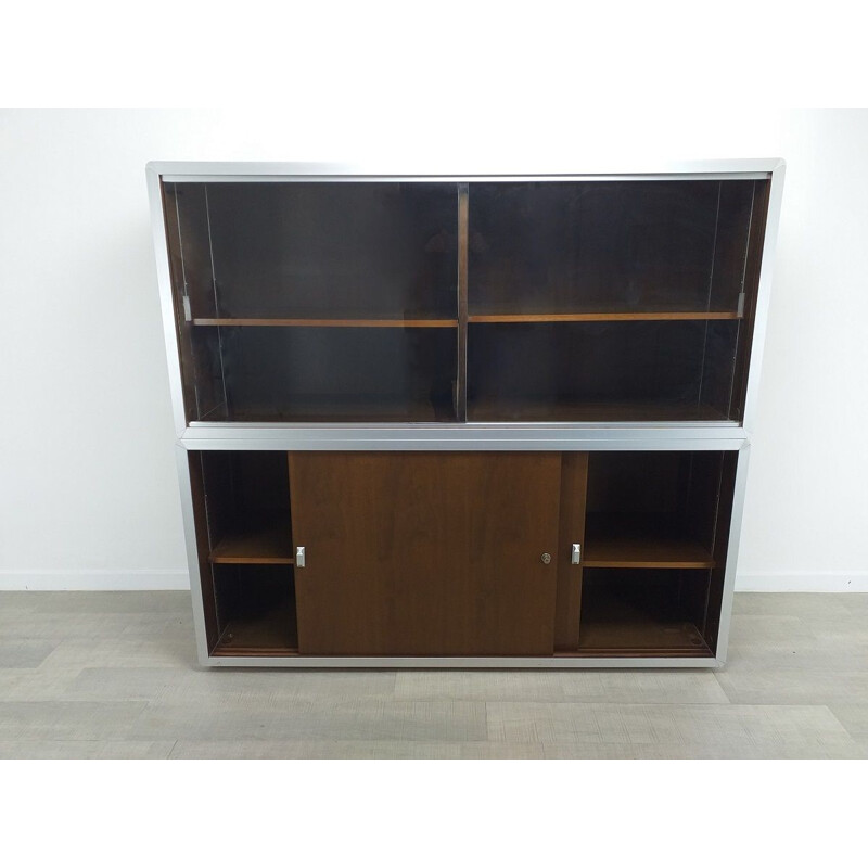 Vintage double storage cabinet for office Ciolino design, Italy 1970s