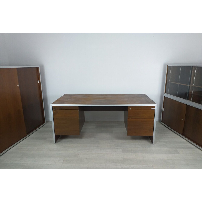 Meuble double de rangement vintage de bureau design Ciolino, Italie 1970