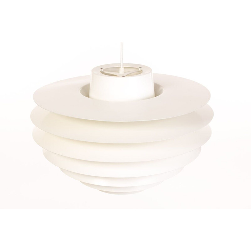 Vintage white Verona pendant lamp by Sven Middelboe for Nordisk Solar, Denmark 1960s