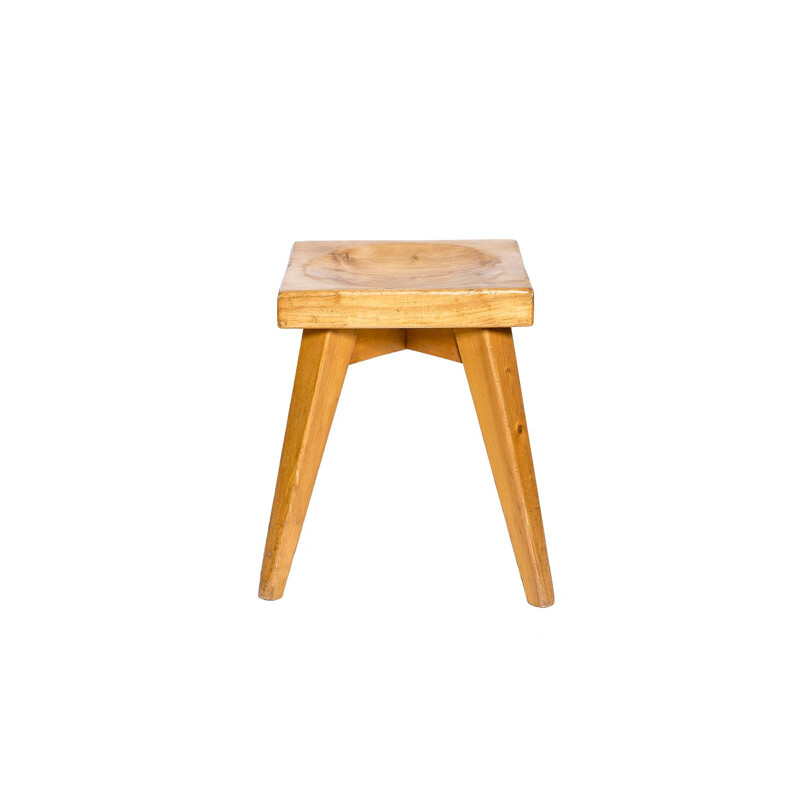 Vintage Christian Durupt stool for Charlotte Perriand