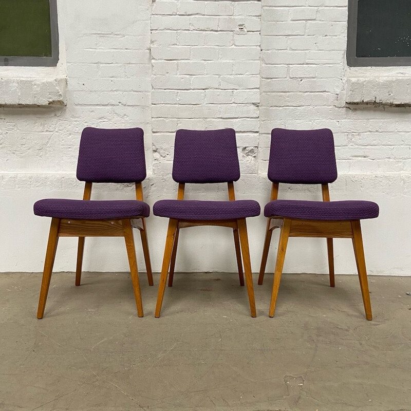 set of 3 vintage Dining chairs, Czech republic 1960s