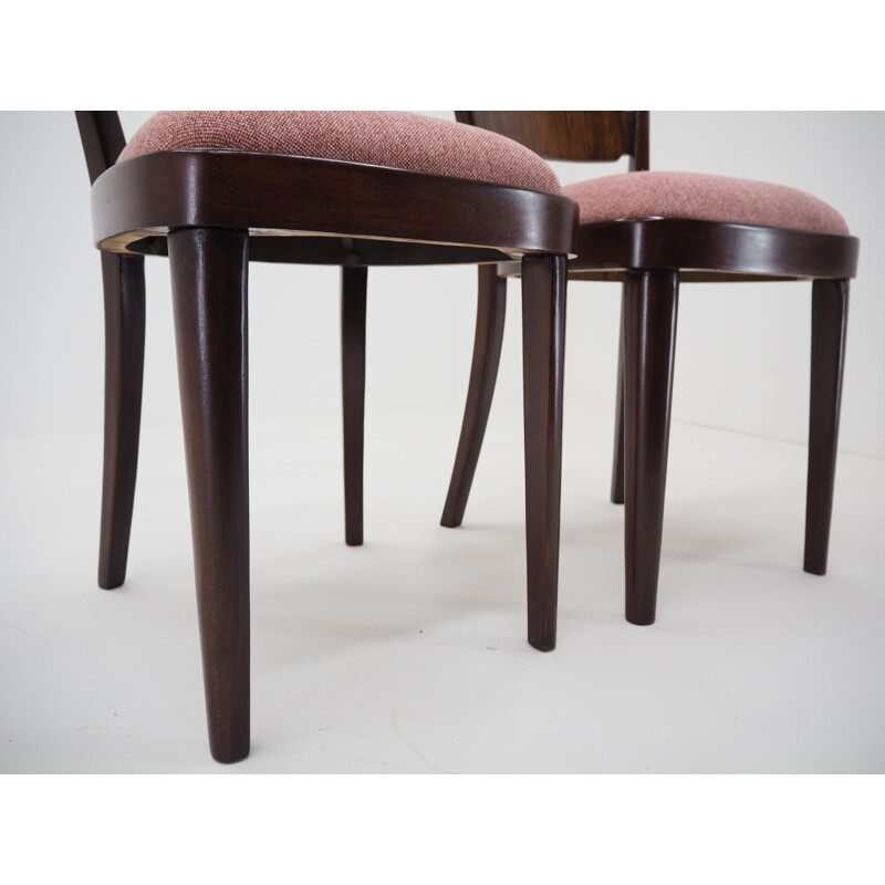 Pair of vintage Art Deco Dining Chairs by Jindrich Halabala, Czechoslovakia 1940s