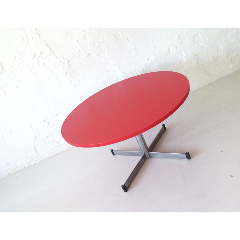 Vintage red stone top coffee table 1960s