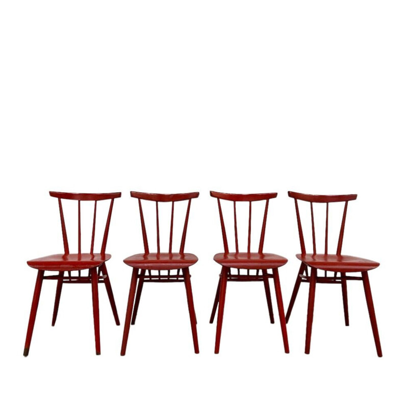 Set of 4 vintage Dining chairs by Frantisek Jirak for Tatra, Czech republic 1960s