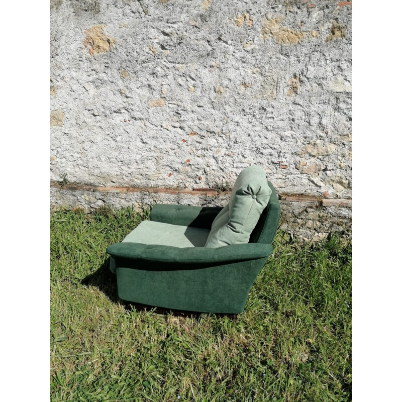 Large vintage green armchair Relax