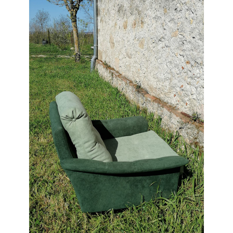 Grand fauteuil vintage vert Relax