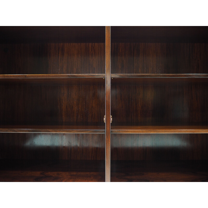 Vintage Upcycled Palisander Glass Bookcase, Denmark 1960s