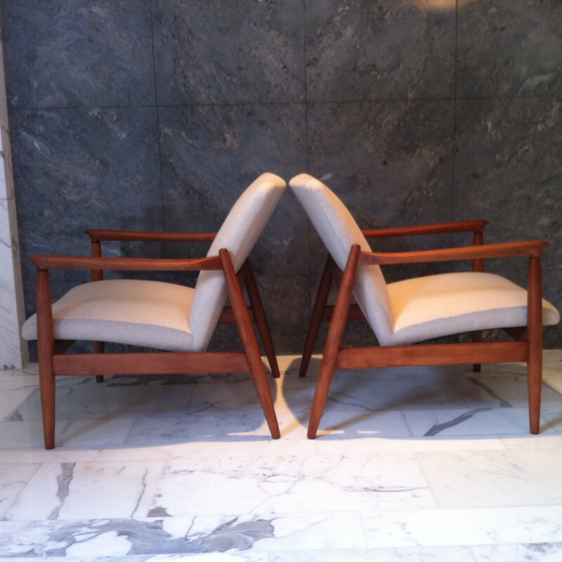 Pair of teak armchairs Soviets - 1970s