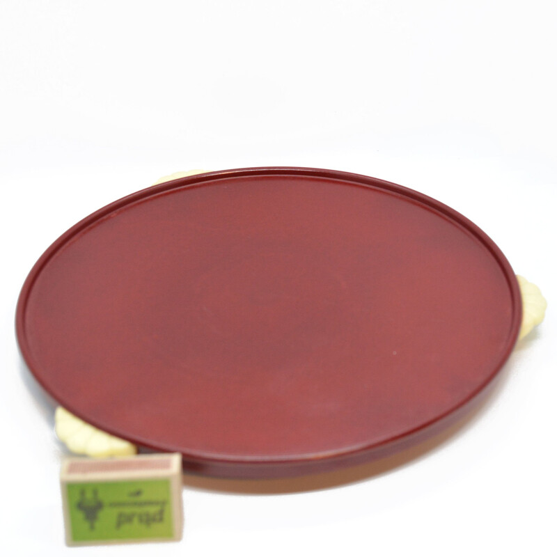 Brown marbled bakelite turntable Art Deco Kreutz, Germany 1930