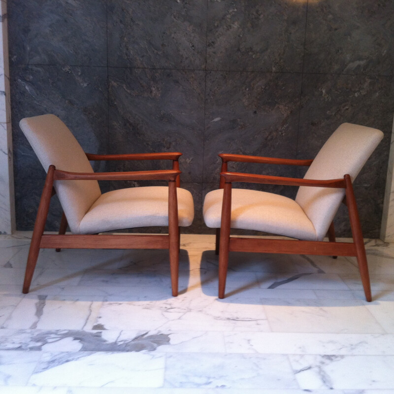 Pair of teak armchairs Soviets - 1970s