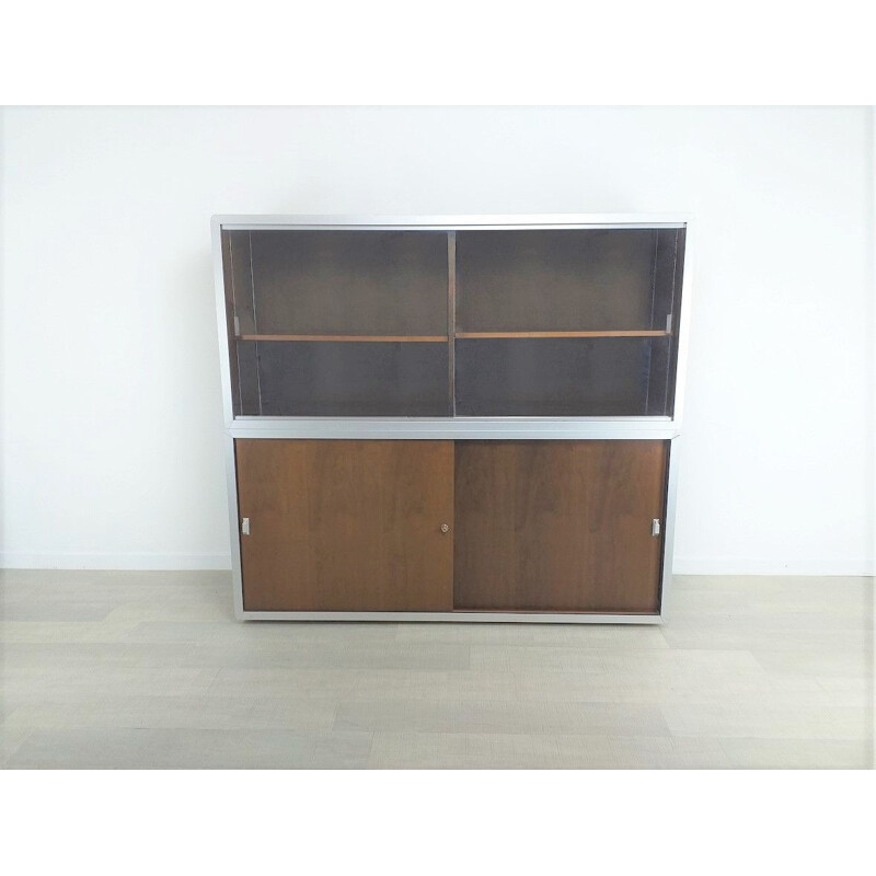 Vintage double storage cabinet for office Ciolino design, Italy 1970s