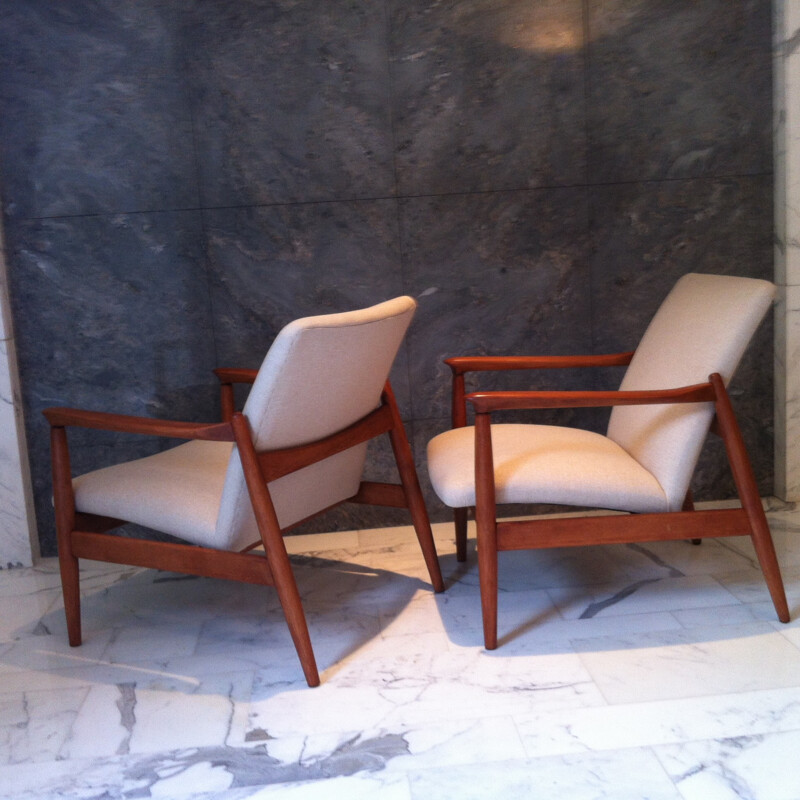 Pair of teak armchairs Soviets - 1970s