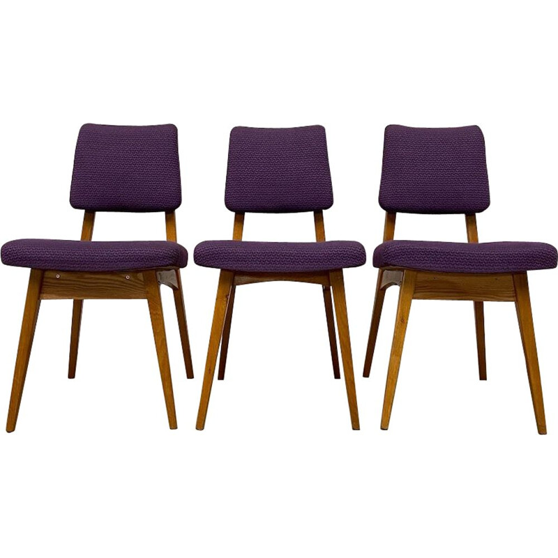 set of 3 vintage Dining chairs, Czech republic 1960s
