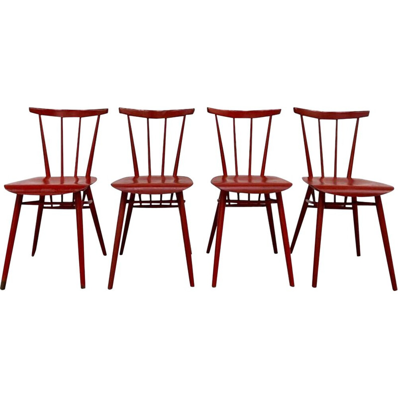 Set of 4 vintage Dining chairs by Frantisek Jirak for Tatra, Czech republic 1960s