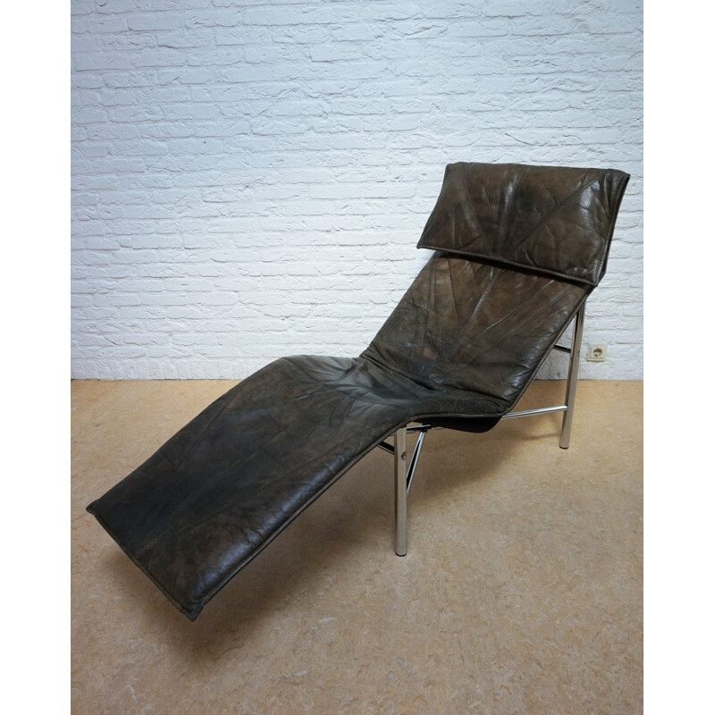 Fauteuil lounge vintage Skye en cuir par Tord Björklund pour Ikea, Suède 1970