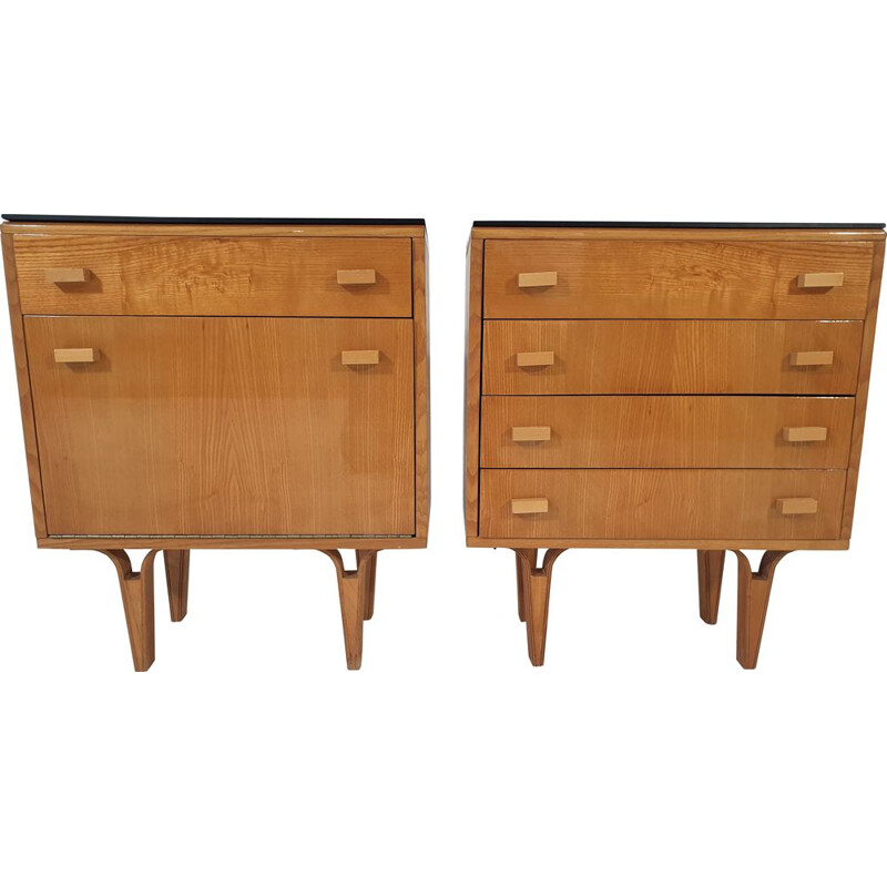 Pair of vintage Nightstands by Frantisek Mezulanik, Scandinavian 1970s